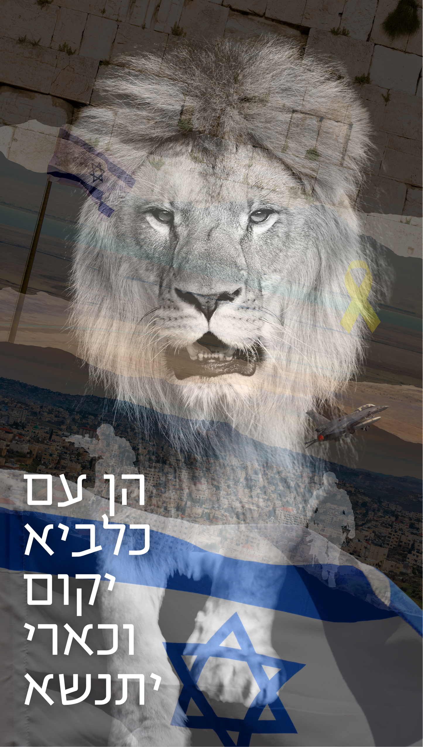 Lion of Israel Vinly Sukkah Poster – Strength, Spirit, and Homeland
