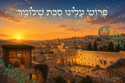 Jerusalem at Sunset Sukkah Poster | Vinyl Sukkah Poster