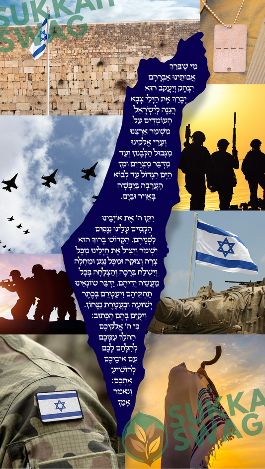 Misheberach for Chayalim | Vinyl Sukkah Poster