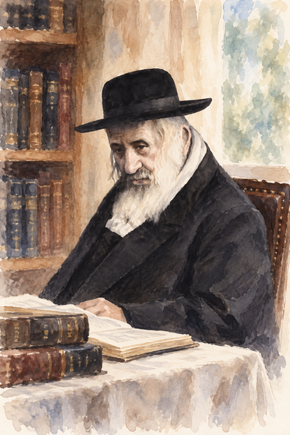 Rabbi Yeshaya Steiner of Kerestir | Vinyl Sukkah Poster