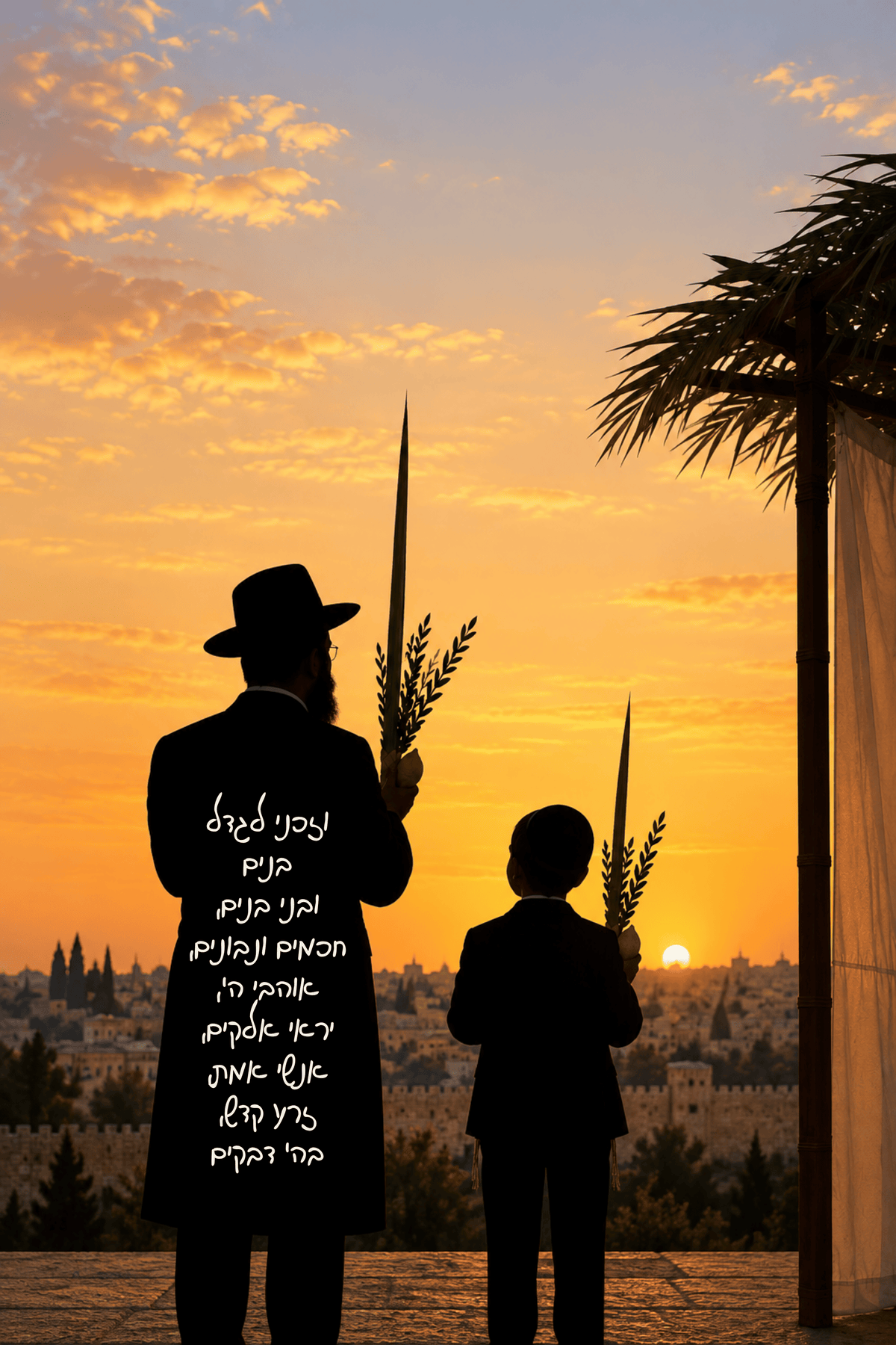 Father & Son  “וזכני לגדל” | Vinyl Sukkah Poster