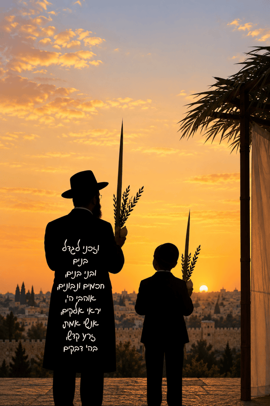 Father & Son  “וזכני לגדל” | Vinyl Sukkah Poster