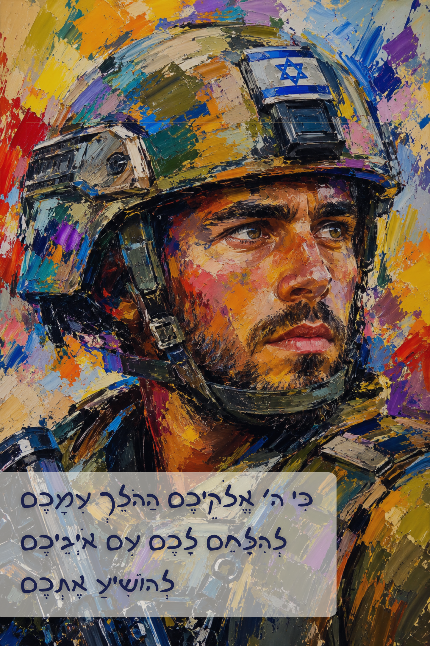 IDF Soldier – “Hashem Will Go With You” | Vinyl Sukkah Poster
