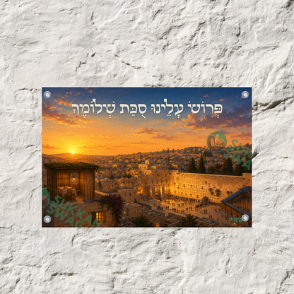 Jerusalem at Sunset Sukkah Poster | Vinyl Sukkah Poster