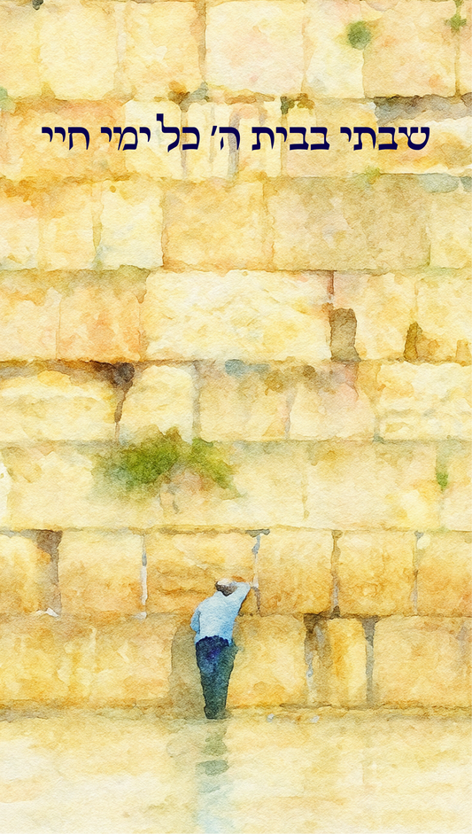 Tefillah at the Kotel | Vinyl Sukkah Poster
